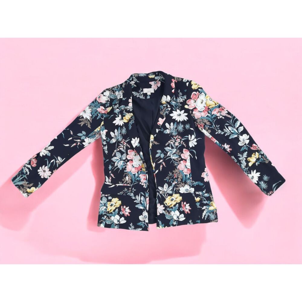 LOFT Size 4 Floral No Closure Blazer
